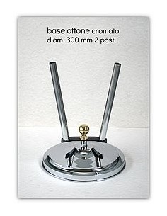 BASE IN OTTONE CROMO 2 POSTI LUX
