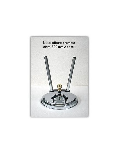 BASE IN OTTONE CROMO 2 POSTI LUX