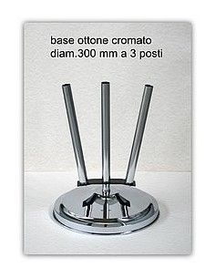 BASE IN OTTONE CROMO 3 POSTI LUX