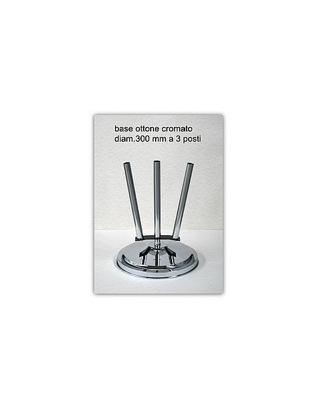 BASE IN OTTONE CROMO 3 POSTI LUX