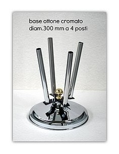 BASE IN OTTONE CROMO 4 POSTI LUX