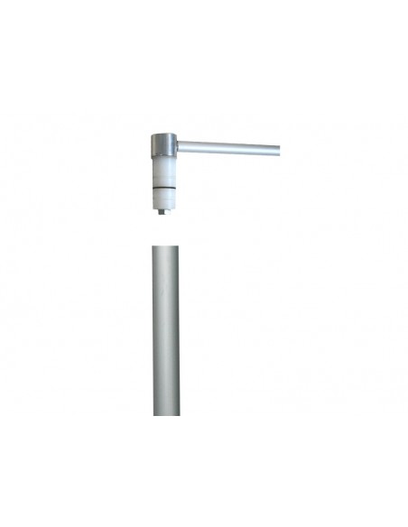 ASTA ALLUMINIO ANODIZZATO CM 300 DIAM 32 MM CON BRACCIO GIREVOLE