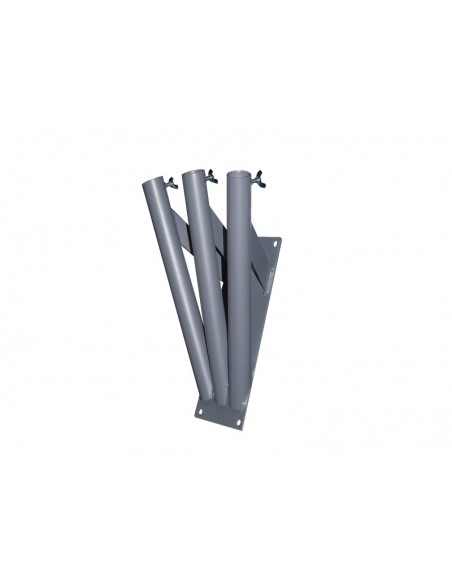SUPPORTO A PARETE 3 POSTI PER ASTE DIAM. 22 MM