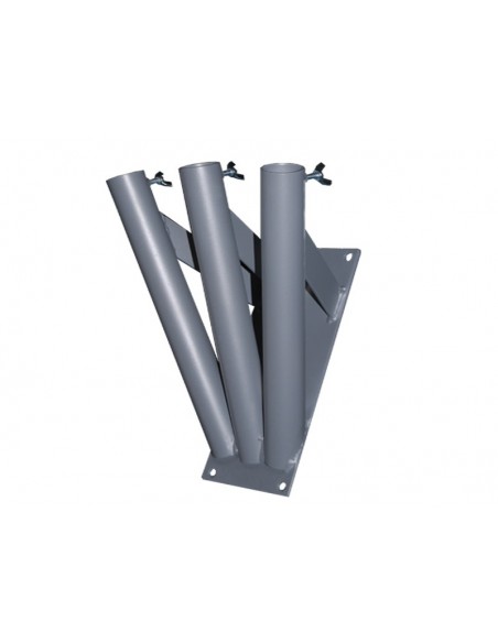 SUPPORTO A PARETE 3 POSTI PER ASTE DIAM. 32 MM