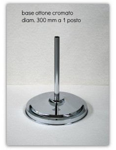 BASE IN OTTONE CROMO 1 POSTO LUX PER GONFALONE
