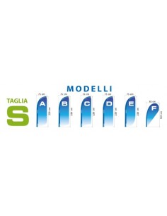 BANDIERA A GOCCIA/VELA TAGLIA S