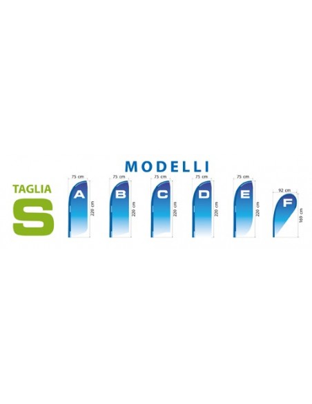 BANDIERA A GOCCIA/VELA TAGLIA S