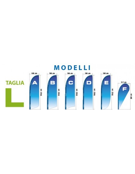BANDIERA A GOCCIA/VELA TAGLIA L