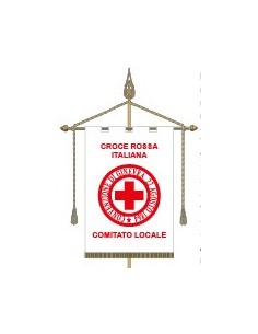 LABARO CROCE ROSSA RICAMATO